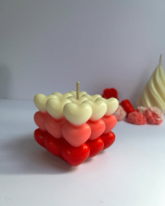 Heart Cube Candle